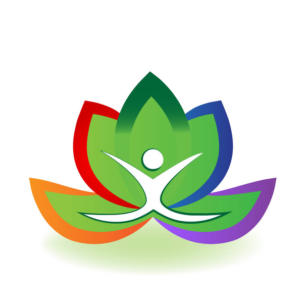 Golden lotus luxury flower id card logo design - Vector, Image