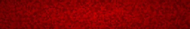 Banner horizontal abstracto o fondo de pequeños cubos isométricos en colores rojos
. - Vector, Imagen