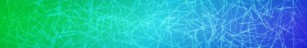 Abstract horizontal banner or background of intersecting lines in green and blue colors. - Вектор,изображение