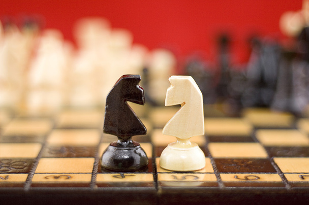Chess knights' fight - Photo, Image