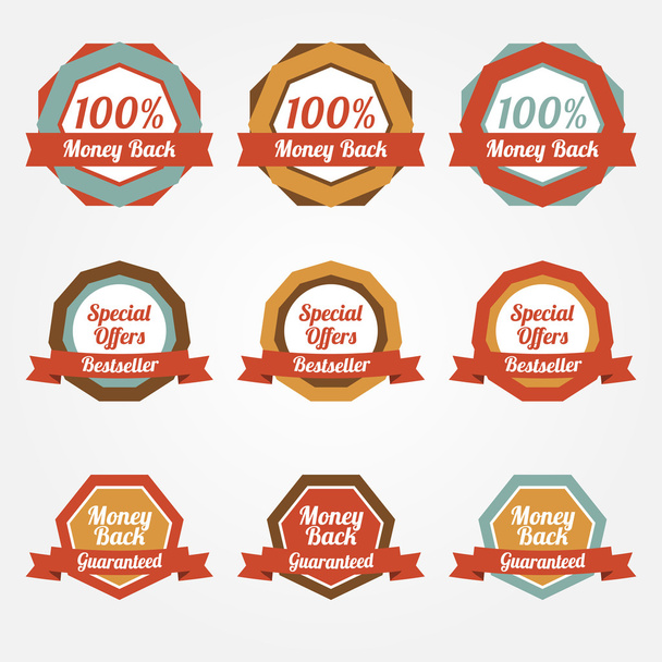 Set of vector sale stickers, badges, labels - Vector, Image
