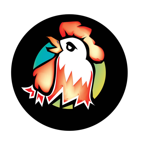 Rajzfilm csirke ikon karakter illusztráció - Vektor, kép
