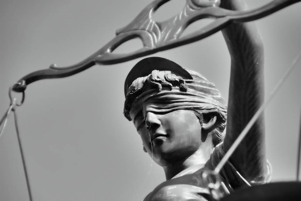 Justitia is the goddess of justice. Justitia is a personification of justice.  - Photo, Image