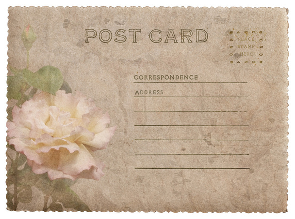 Cartão de saudação com rosa. Língua inglesa
 - Foto, Imagem