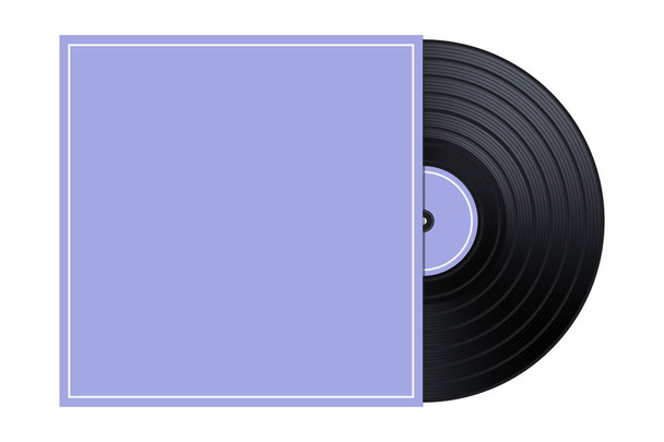 Vinyl in het vak vector / kaft Mockup / sjabloon illustratie - Vector, afbeelding