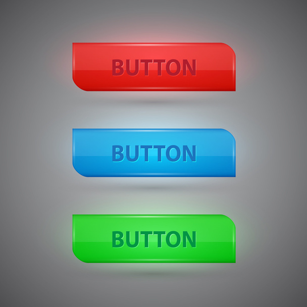 Set of colorful buttons. Vector Illustration - ベクター画像
