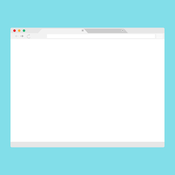 Open Internet browser window/page, flat design. Simple web page, vector illustration.  - Vector, Image