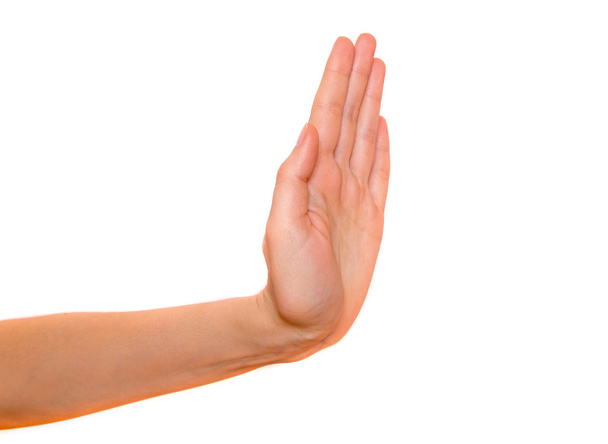 Stop hand gesture - Zdjęcie, obraz