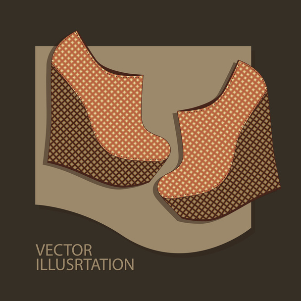 Vector background with shoes. - Vector, Image