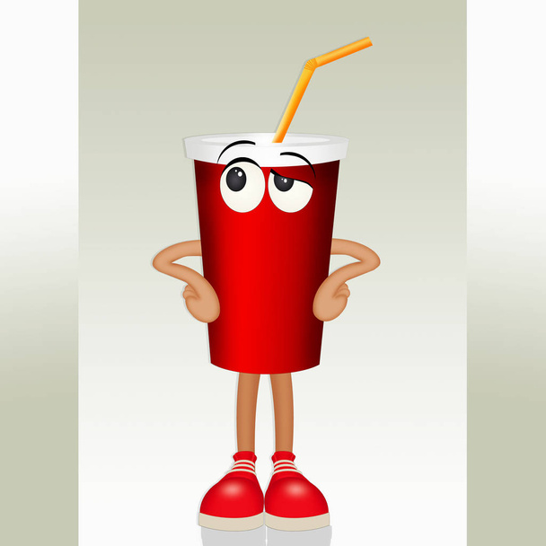 illustration of fast food drink - Foto, Imagem