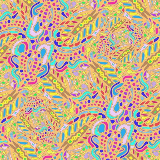 многоцветный абстрактный рисунок для текстильного дизайна
 - Вектор,изображение