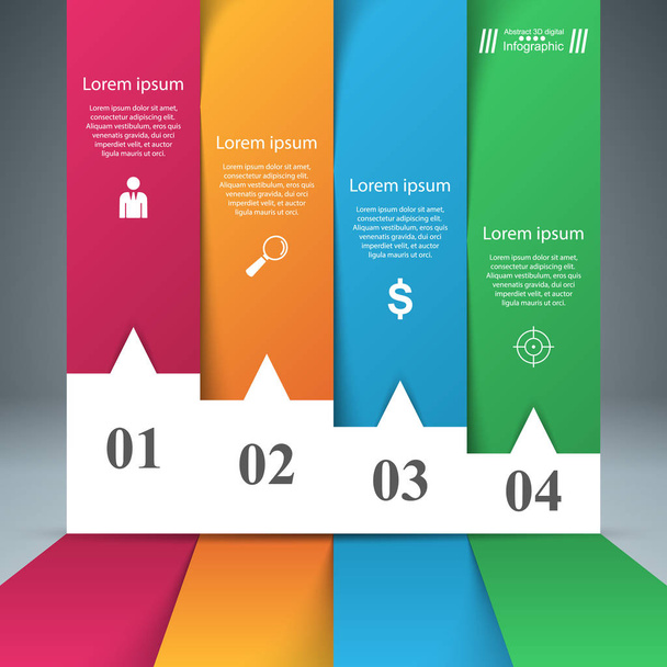 Business Infografiikka origami tyyli Vektori kuvitus
. - Vektori, kuva