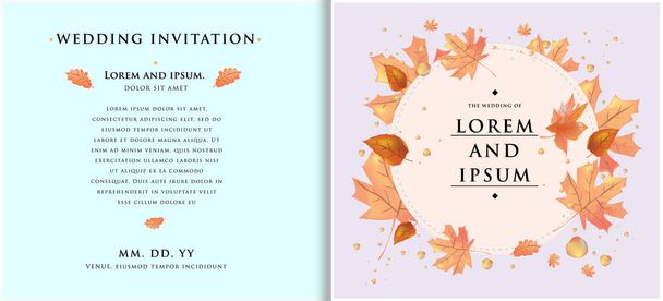 Wedding invitation design template - Vector, Image