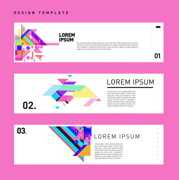 abstrakte farbenfrohe Collage-Plakatentwurf-Vorlage. cooles geometrisches Cover-Design. - Vektor, Bild