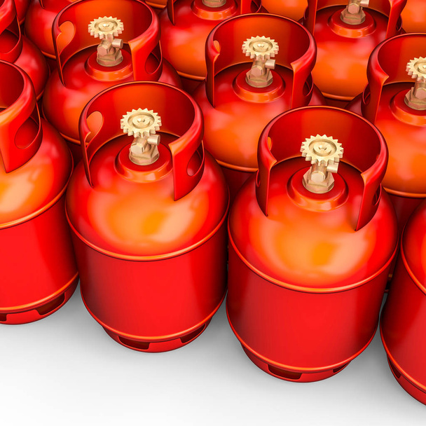 3d rendering image of classic gas cylinder - Фото, изображение