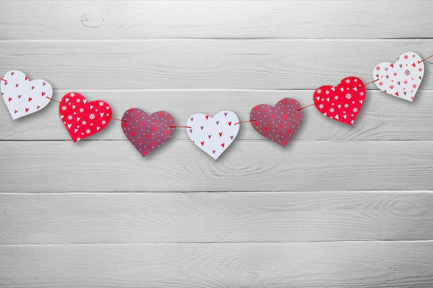 Valentine day heart love background mockup pillow - Photo, Image