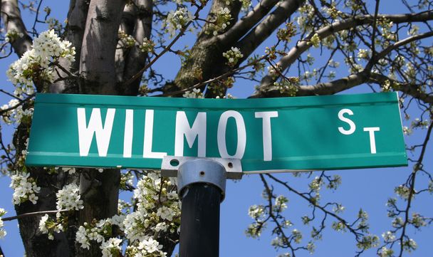 sinal de rua Wilmot - Foto, Imagem