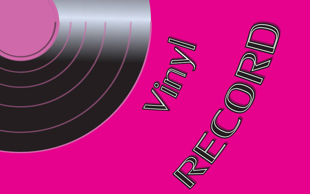 musical audio ist eine alte Retro-Hipster-Vinyl-Schallplatte und eine Inschriften-Vinyl-Schallplatte auf dem Hintergrund der 50er, 60er, 70er, 80er, 90er und Kopierraum. Vektorillustration - Vektor, Bild