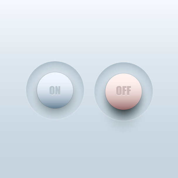 On and off button, vector - Vektor, obrázek