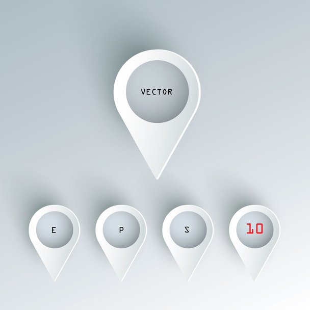 Set of 3d buttons. Vector illustration. - Vektor, obrázek