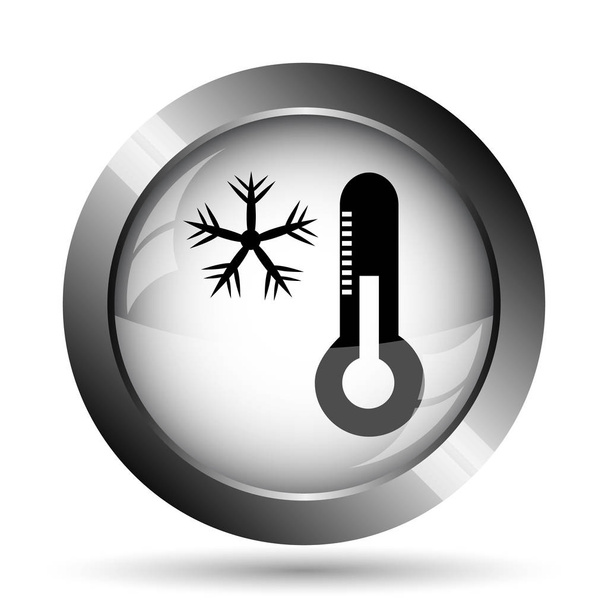 śnieżynka z ikonę termometr - Zdjęcie, obraz