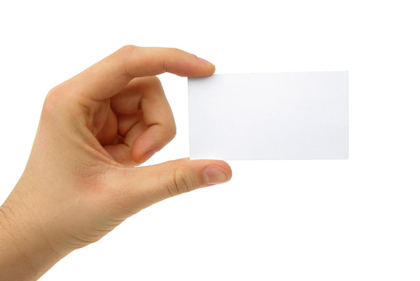 Blank business card with clipping path - 写真・画像