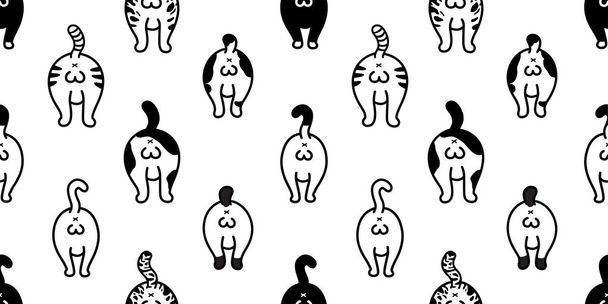 Cat Seamless Pattern vector kitten cat ball ass background wallpaper - Vektor, obrázek