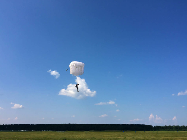 Extremsport - Fallschirmjäger landet am Boden - Foto, Bild