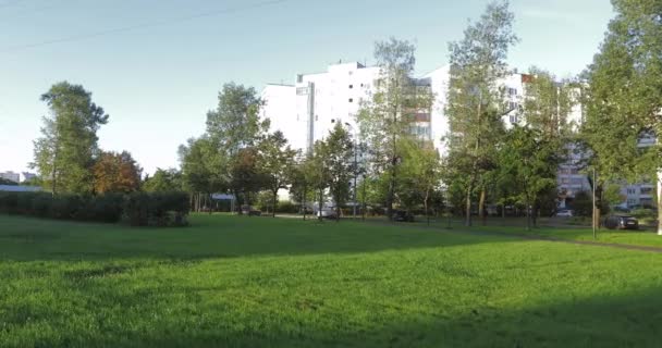 Park area for relaxation and lawn - Felvétel, videó