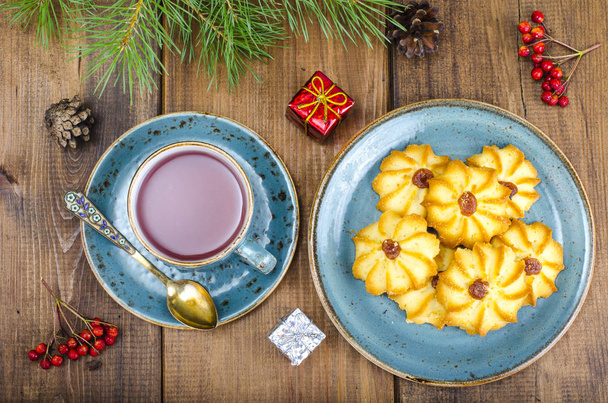 Preparation for Christmas, homemade biscuits, baked goods - Фото, изображение