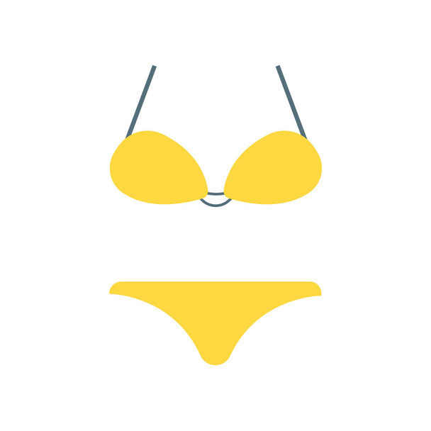 Bikini icon vector sign and symbol isolated on white background, - Vector, Imagen