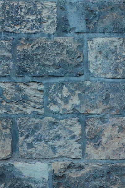Old brick wall, background of bricks, cement masonry, blank for designer, pattern in vintage style - Foto, Imagen