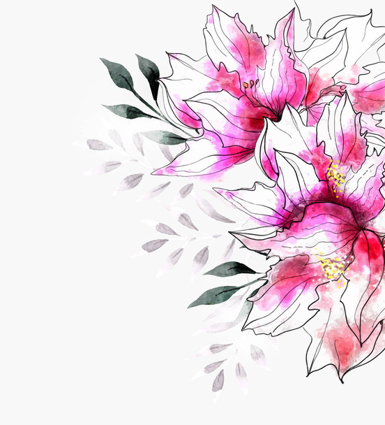 Φόντο με αφηρημένες, λουλούδι - Διάνυσμα, εικόνα