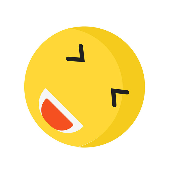 Joyeux sourire icône signe vectoriel et symbole isolé sur backgr blanc
 - Vecteur, image