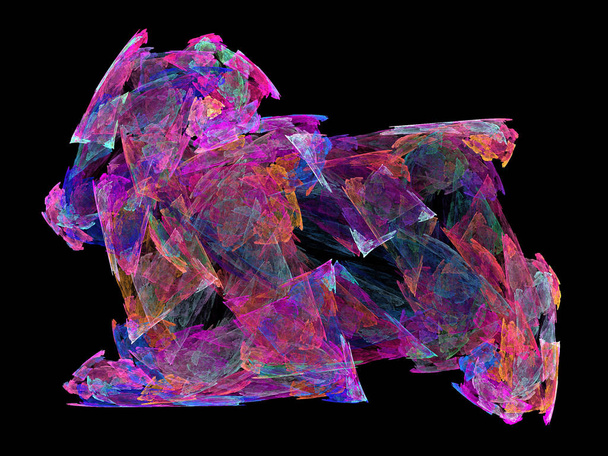 image of one Digital Fractal on Black Color - Fotó, kép