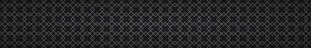 Abstraktní horizontální banner propletené malých čtverců na černém pozadí - Vektor, obrázek