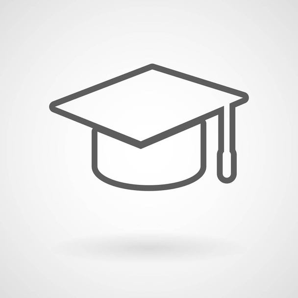 Graduation cap icon, vector, illustration, eps file - Vetor, Imagem