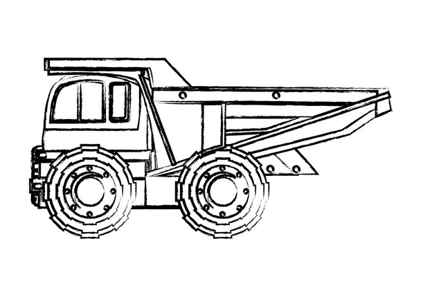 vrachtwagens bouwwijze - Vector, afbeelding
