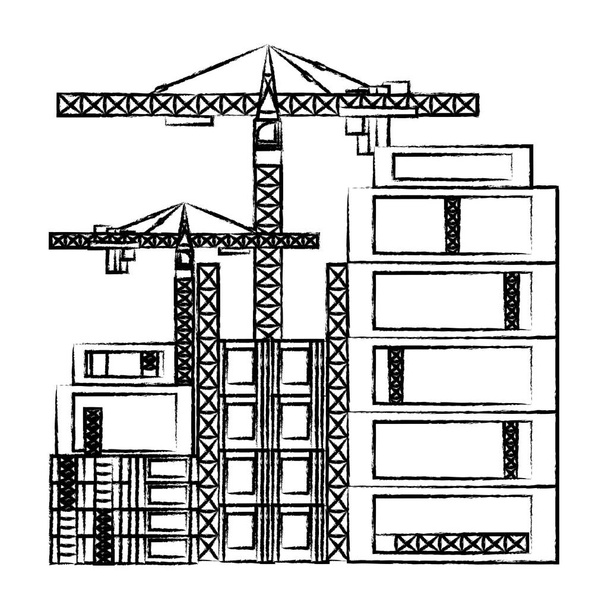 Toren kraan pictogram - Vector, afbeelding