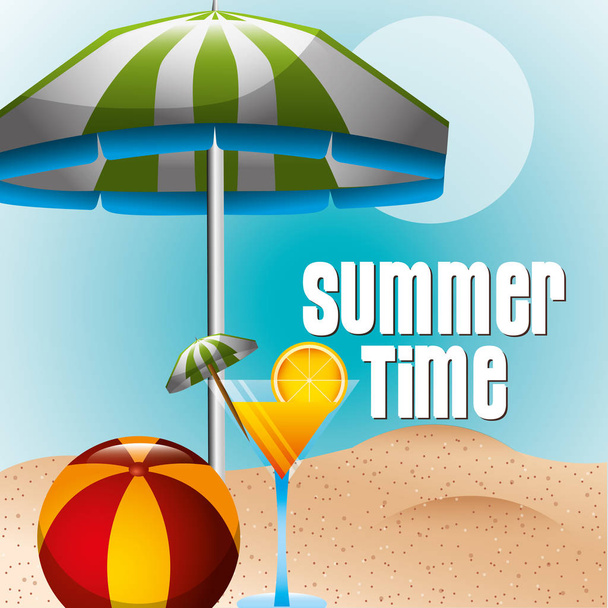 Concepto horario de verano
 - Vector, Imagen
