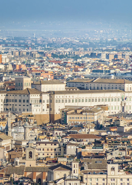 Aerial cityscape view of Rome city from saint peters basilica viewpoint. - Photo, Image