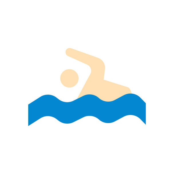 Swimmingpool-Symbol-Vektor isoliert auf weißem Hintergrund für Ihre Web-und mobile App-Design, Schwimmbad-Logo-Konzept - Vektor, Bild