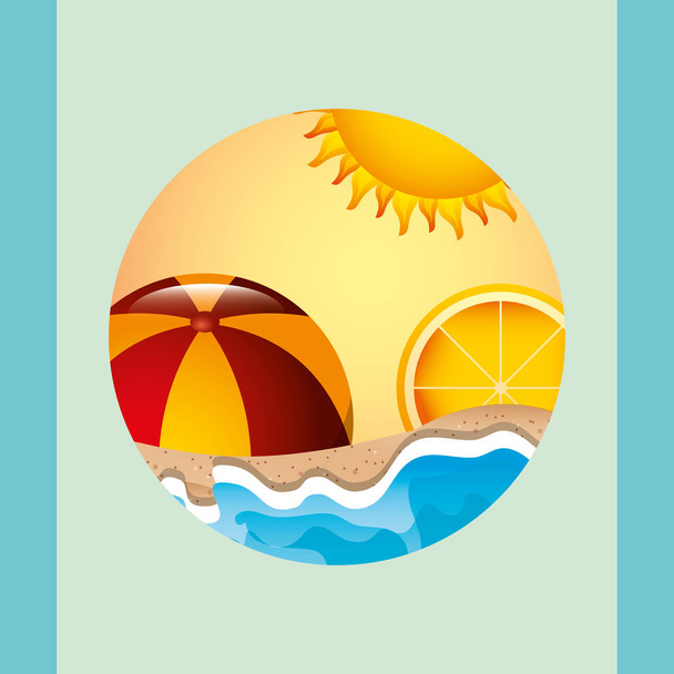 summer time concept - Vector, imagen