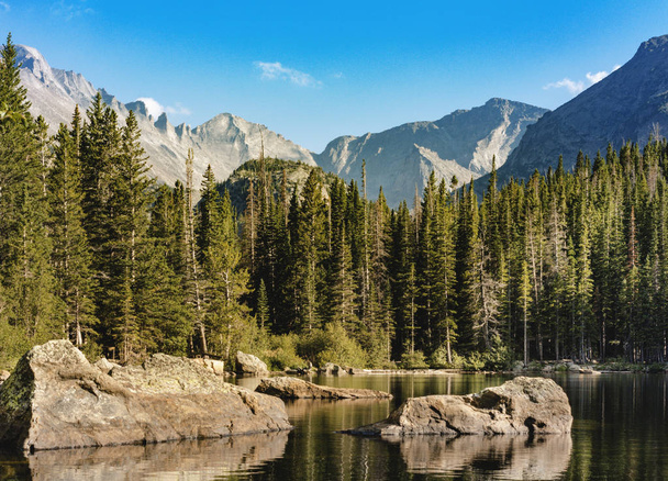 Bear Lake; Rocky Mountain National Park, Co - Foto, Imagem