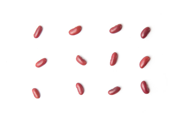 Red beans isolated on the white background. - Fotó, kép