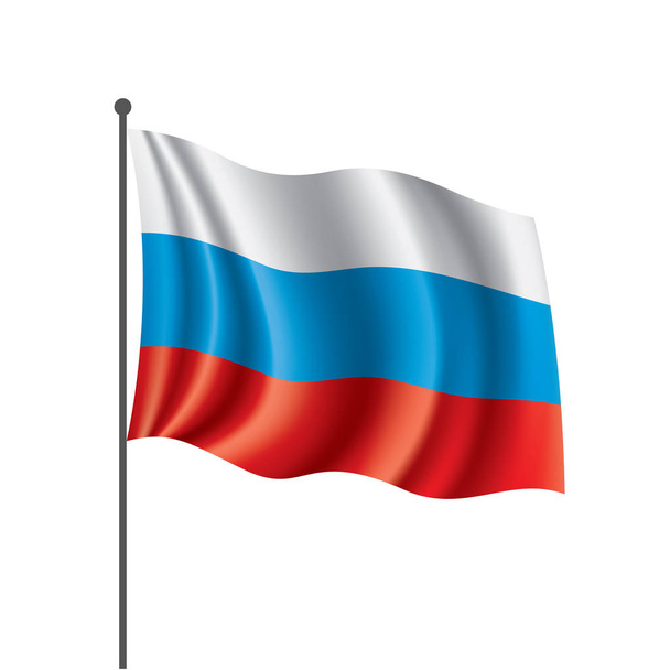 Oroszország zászló, vektor illusztráció - Vektor, kép