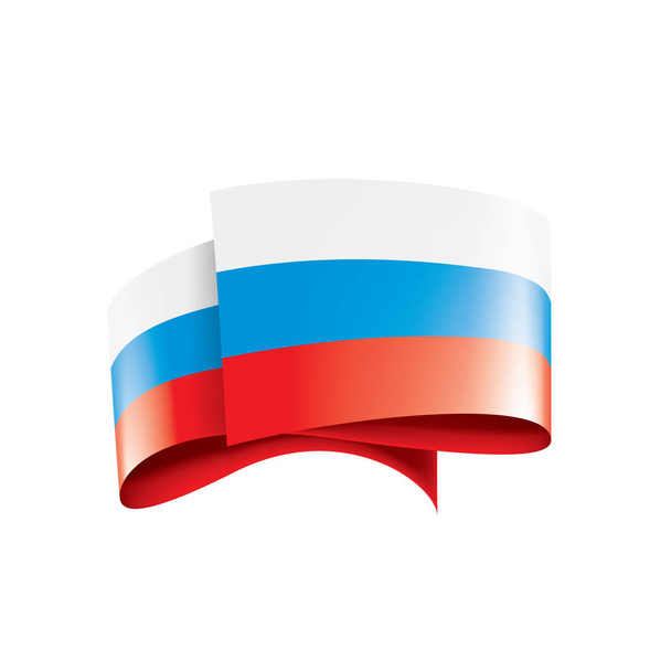 Russia flag, vector illustration on a white background - Διάνυσμα, εικόνα