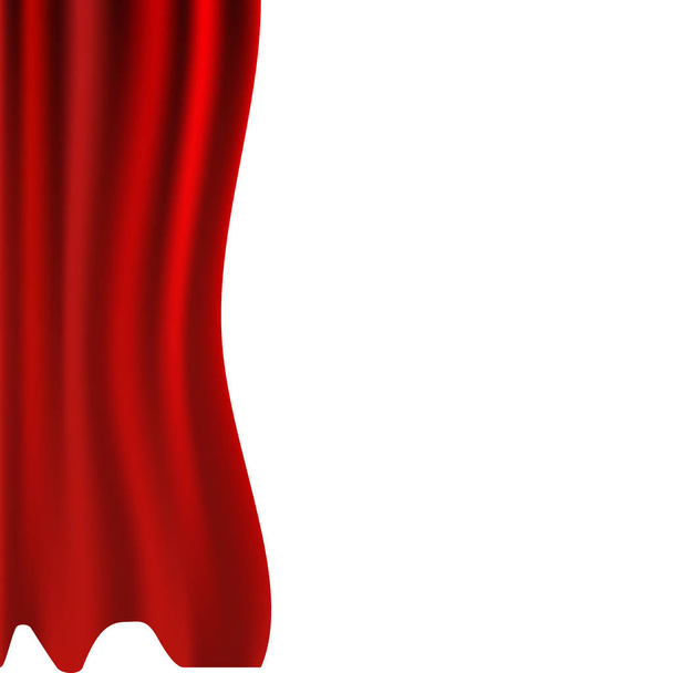 Het rode podium. Vector illustratie. Rode gordijnen. Scènes op witte achtergrond - Vector, afbeelding