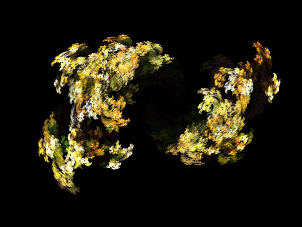 image of one Digital Fractal on Black Color - Foto, immagini