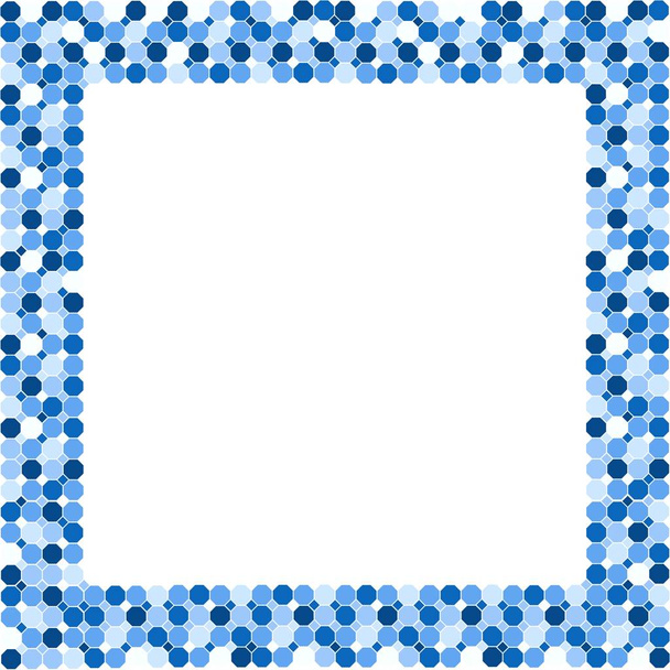 Fondo abstracto cuadrado de octágono geométrico moderno azul. Diseño de concepto de innovación
. - Foto, imagen